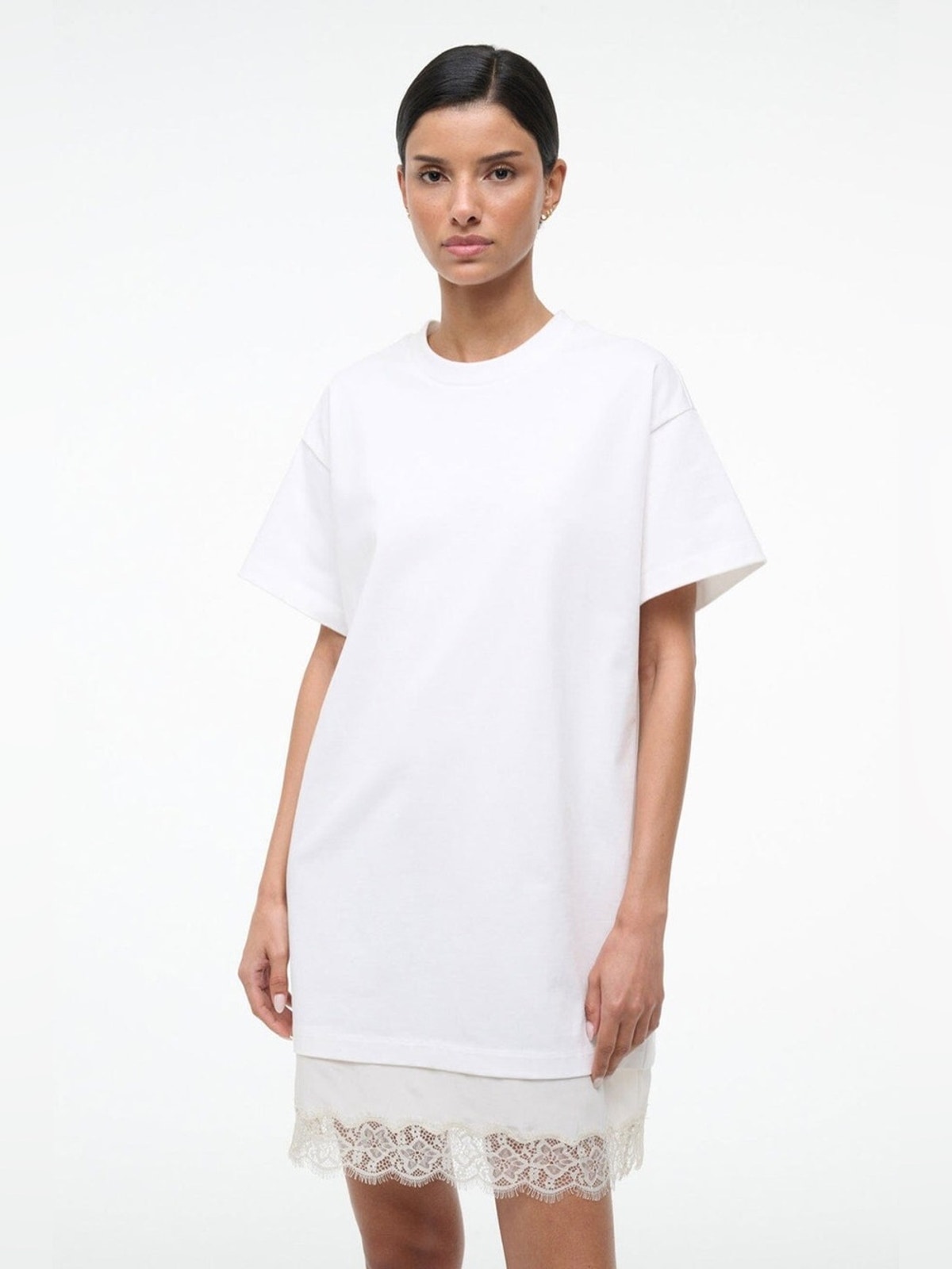Staud Grier Dress In Ivory S